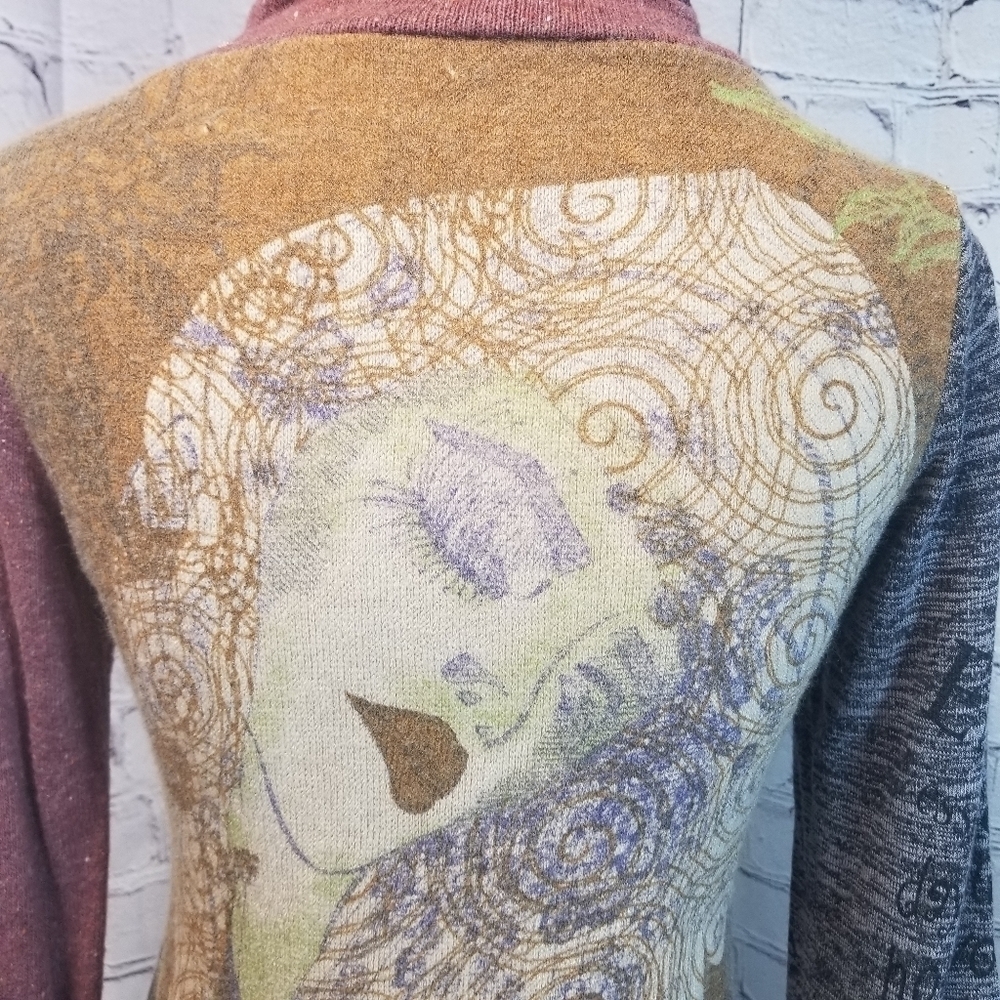 Y2k Bella Carra Art To Wear Artsy Sweater knit dress Atw - Picture 8 of 15